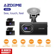 AZDOME 4K/2K/1080P 3 Channel Dash Cam WiFi GPS Camera Recorder Night Vision128GB