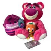 Disney Plush Lot: Lotso Bear, Orange Bird, Cheshire Cat Squishmallow Bundle