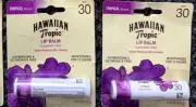 2 - HAWAIIAN TROPIC - Lip Balm Sunscreen .14oz SPF30 Tropical Flavor Chapstick