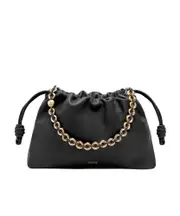 Large Flamenco purse in mellow nappa lambskin One size black