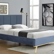 Matthew Plush Vevlet Fabric bed-Double