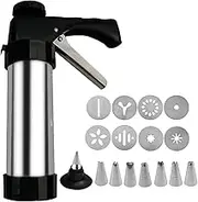 Churro Maker Machine - Cookie Maker, Churro Machine | Hollow Dessert Press, Baking Guun Kit and Icing Tool with 8 Nozzles for Cakes, Churros Cookes and Easy Homemade Snacks for Kitchen