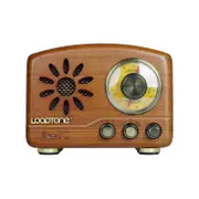 Vintage Hardwood AM/FM Bluetooth Radio Classic Retro Radio with Tone Control