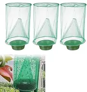 [Armastuse] Fly Trap Outdoor Fly Catcher Ranch Fly Traps Hanging Cages Flies Catcher,3 Pcs Ranch Fly Trap Outdoor Hanging Fly Trap Food Bait Flay Catcher Cage