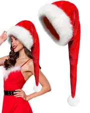 Red Long Christmas Santa Hat