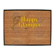 Happy Glamper Camping - Funny Novelty Doormat Man Cave Floor mat