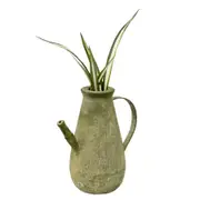 Willow & Silk Vintage Tuscan Taupe Vase Jug/Pot w/Handle Home/Table Decor 22cm