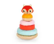 Tooky Toy Fox Stacking Tower Kids Wooden Building Blocks Stacking Play/Game 12m+