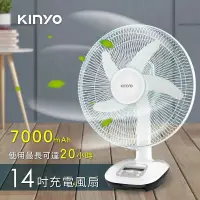 在飛比找蝦皮商城精選優惠-【KINYO】14吋充電風扇 CF-1455 充電風扇 14