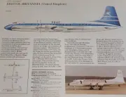 Bristol Britannia Airplane Picture Out of Print Article Spec Sheet Wall Art