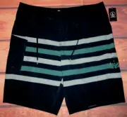 MENS VOLCOM NAVY BLUE SWIM BOARD SHORTS SIZE 36
