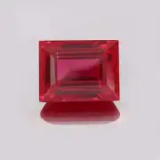 Natural Burmese Rare Pigeon Blood Red Ruby Loose Gemstone Baguette Cut 10.20 Ct