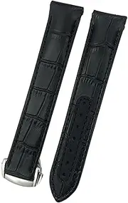 [SKXMOD] Curved Genuine Leather Watchband 20mm For Omega Seamaster Diver 300 AT150 AQUA TERRA 150 Blue Cowhide Watch Strap