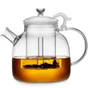 68OZ Glass Teapot, Large Glass Tea Pot With Infuser, Kettle For Stove Top, Te...