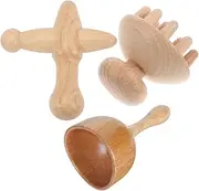 Wooden Massage Sculpting Kit 1 Set Head Massager Small Cup Tools for Muscle Tension Relief