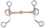 Horse Chew, Stainless Steel Training Bit, Copper Jointed Crescent Bit for Horse Training