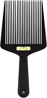 Flat Top Guide Hair Comb, Haircut Level Comb Bang Oil Hair Comb Barber Cutting Angle Adjustment Wide Tooth Comb Styling Tool Hairdress Groom Comb (Black, One Size)