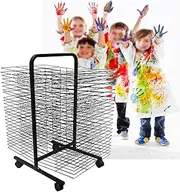 Art Drying Rack,Classroom Drying Rack,Metal Art Work Storage Display Rack,(50 Tiers)easel Space Saving Rack for Drying Oil Paintings and Watercolors, Displaying Handicrafts