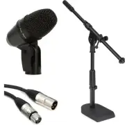 Shure PGA56 Cardioid Dynamic Drum Microphone Bundle with Stand and Cable
