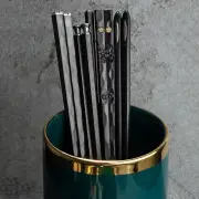 5 Pairs Alloy Laser Engraving Chopsticks Non-Slip Reusable Sushi SticksFCA'q S❤O