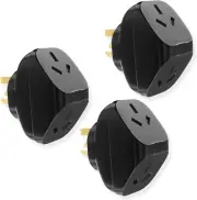 Double Power Plug Outlet Extender, Triple Plug Adaptor, Multi Plugs Extension AU