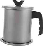 ABOOFAN Stainless Steel Oil Storage Can with Grease Strainer Reusable Oil Keeper for Cooking for Kitchen and Bacon Grease