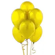 24 Latex Balloons 12" When Inflated Solid Colors - Yellow