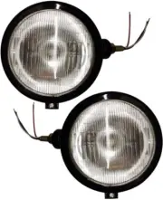 Massey Ferguson 35 35 x Tractor Headlights Set LH & RH Black With Bulb |Fit For