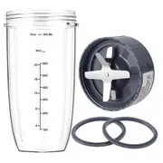 32oz Cup Extractor Blade Rubber Gaskets New Blender Cup Blade Replacement Parts Compatible with NutriBullet 600W 900W Series