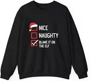 [VidiAmazing] Nice Naughty List Blame It On The Elf Christmas ds000 T-Shirt