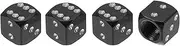 X AUTOHAUX 4 Pcs Decorative Tire Valve Stem Caps 12mm Tyre Valve Dust Covers for Most Cars Truck Black Aluminum Alloy