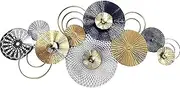 Wall Art Decoration Metal Wall Art, Abstract Lotus Leaf Shape, Metal Wall Art Luxury 3D Creative Handmade metal living artwork Wall Sculpture For home Living Room Bedroom Kitchen Hotel