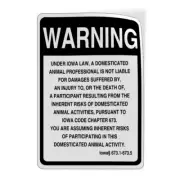 Vertical Vinyl Stickers Lowa Law, Equine Activist Not Liable for Injury Death