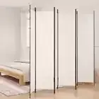 Foldable Room Divider Screen Privacy Stand 6 Panels Bedroom Partition White