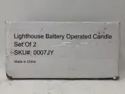 Lighthouse Battery Operated Flameless Candles Set of 2