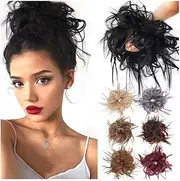Hairpiece Tousled Updo Messy Bun Hair Piece Elastic Synthetic Hair Scrunchies Ponytail Extension Daily Use(27)