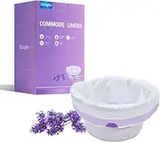 Elzrghs Commode Liners for Bedside Commode, Commode Toilet,Portable Toilet,150 Count Lavender Scented Bedside Commode Liners,Disposable Potty Liners for Bed Pan