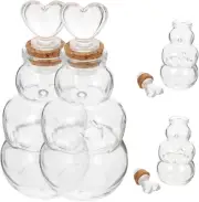 Yardenfun 4Pcs Bottle Empty Mini Bottle Message Jar Clear Container with Lid ...