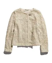 crochet-overlay jacket S Nude