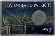 Highland Mint NFL New England Patriots 4" x 6" Stadium Challenge Coin With Protector, One Size, Team Colors