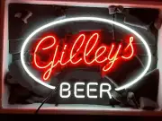 Gilley's Beer Oval Logo Neon Sign 17"x14" Lamp Light Bar Pub Club Show Gift