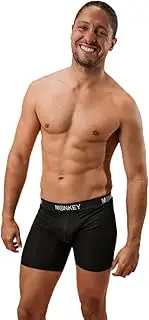 [Monkey Undies] Men's Black Bamboo Boxer Brief