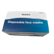 50 pcs Blue Face Mask Non Medical Surgical Disposable 3Ply Earloop Mouth Cover