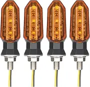 Turn Signal Indicator 4PC Universal Motorcycle Amber Turn Signal Indicator Blinker Light Dirt Bike