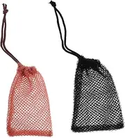 Hoement 2Pcs Exfoliating Soap Foaming Bags Portable Soap Pouches for Travel Rubbing Net for Lightweight Skin Friendly Design