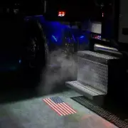 USA Flag Projector LED Door Light, Driver Side Fits Kenworth, Peterbilt