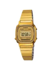 Casio Women's Quartz Digital Alarm Gold-Tone Band 20mm Watch LA670WGA-9 | Retro