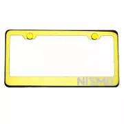 Gold Chrome License Plate Frame NISMO Laser Etched Metal Screw Cap