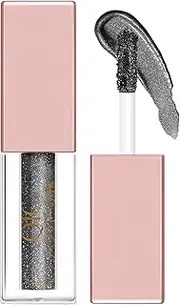 Double Ended Liquid Glitter Eyeshadow Brush 2 Pack Waterproof Durable Soft Bristle Makeup Brush Set for Women Girls Long Wearing Cosmetic Tool Black One Size