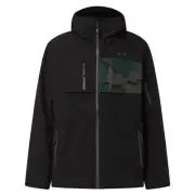 Oakley Men's Kendall Recycled Shell Jacket, Black/B1b Camo Hunter, X-Large